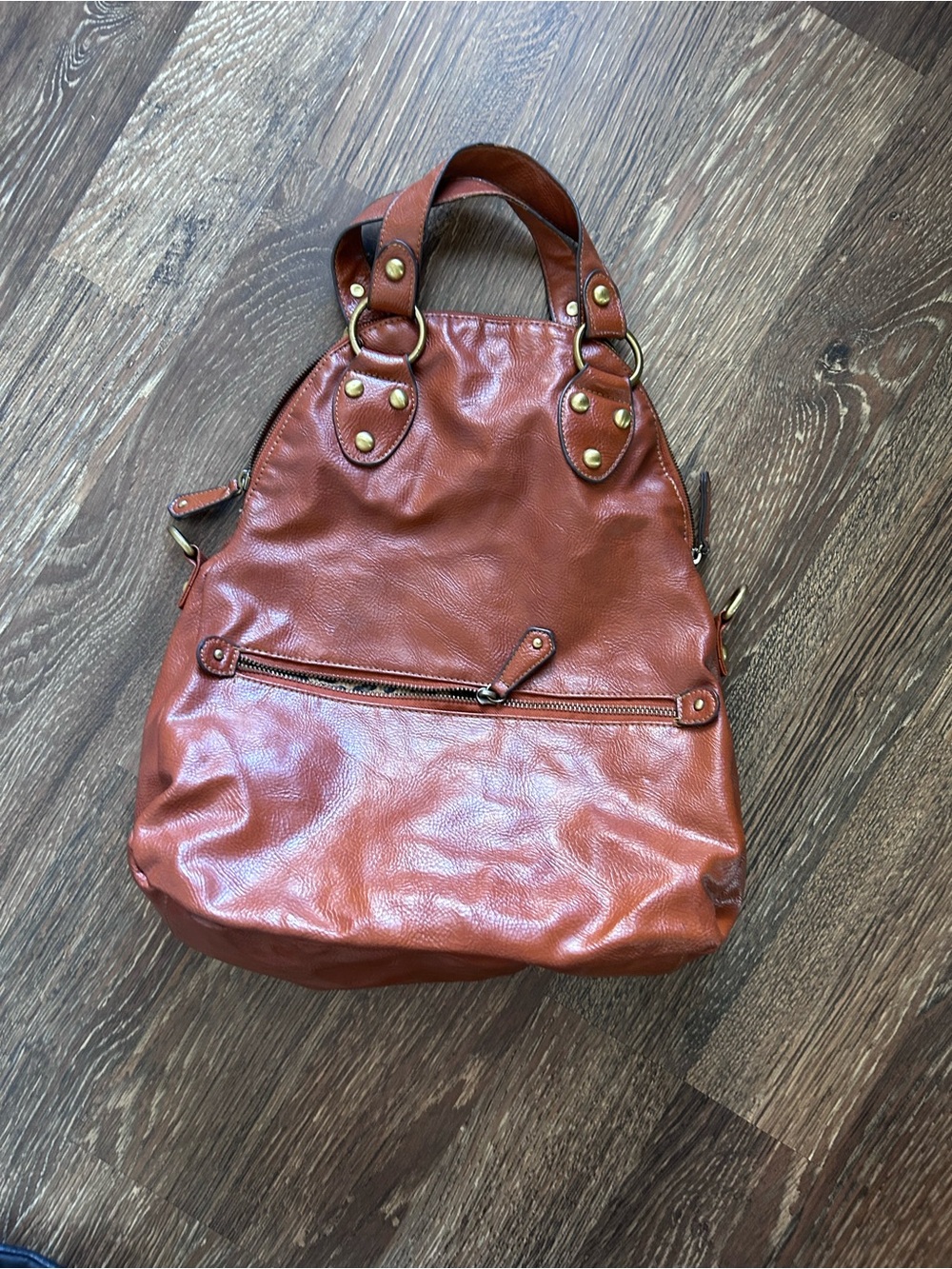 Aldo Burnt Orange Leather Hobo Bag - Picture 2 of 4